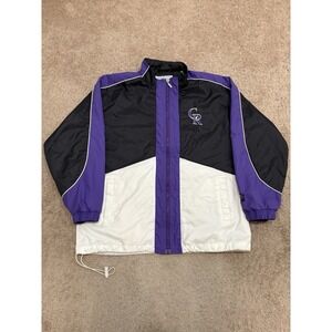 Vintage Starter Colorado Rockies MLB Full Zip Windbreaker Jacket Size Large